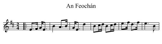 An Feochán - staff notation
