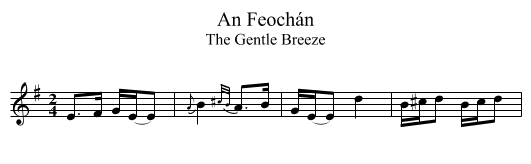 An Feochán - staff notation