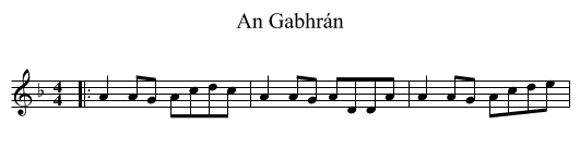 An Gabhrán - staff notation