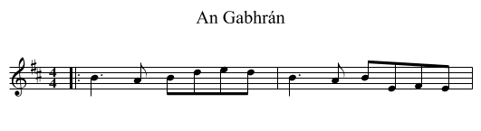 An Gabhrán - staff notation