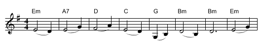 An Gaiora - staff notation