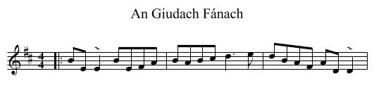 An Giudach Fánach - staff notation