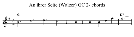 An ihrer Seite (Walzer) GC 2- chords - staff notation