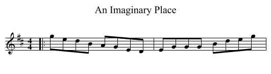 An Imaginary Place - staff notation