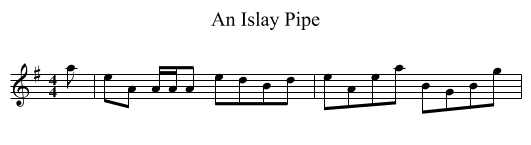An Islay Pipe - staff notation
