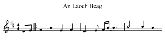 An Laoch Beag - staff notation