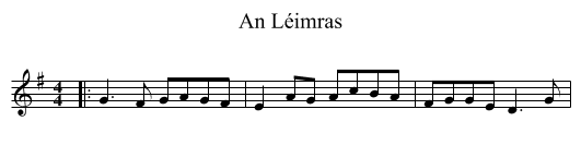 An Léimras - staff notation