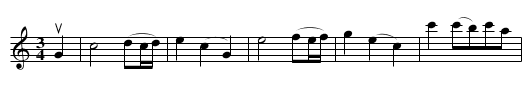 AN OLD FAVOURITE MINUETTO - staff notation