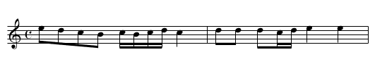 An Old German Tune - staff notation