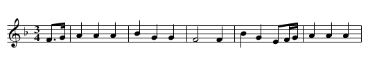 An old man he courted me [2] - staff notation