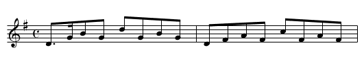 An Old Reel - staff notation
