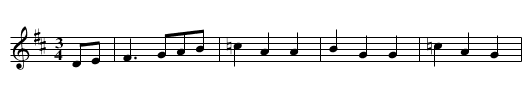 An Pa&iacute;stiń Fionn (Waltz variant) - staff notation