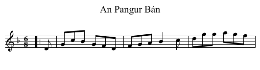 An Pangur Bán - staff notation