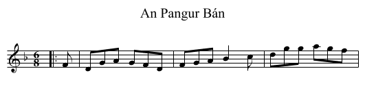 An Pangur Bán - staff notation