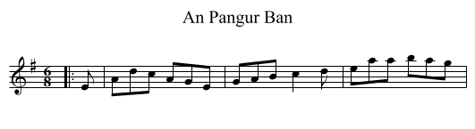 An Pangur Ban - staff notation