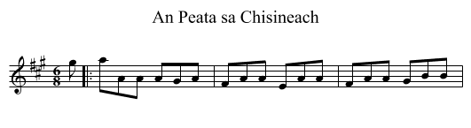 An Peata sa Chisineach - staff notation