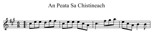 An Peata Sa Chistineach - staff notation