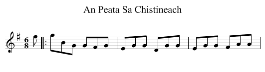 An Peata Sa Chistineach - staff notation