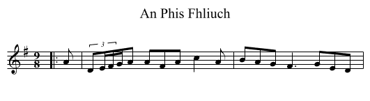 An Phis Fhliuch - staff notation