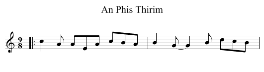 An Phis Thirim - staff notation