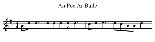 An Poc Ar Buile - staff notation