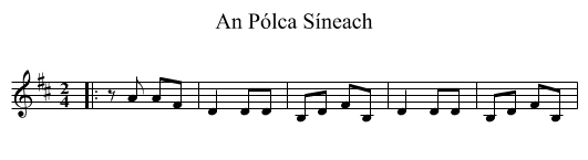 An Pólca Síneach - staff notation