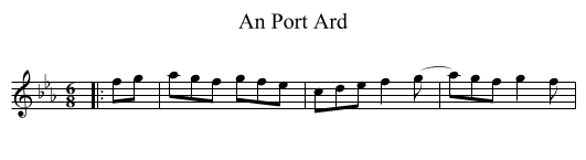 An Port Ard - staff notation