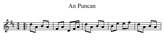 An Puncan - staff notation