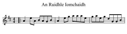 An Ruidhle Iomchaidh - staff notation