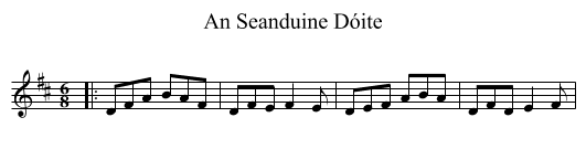 An Seanduine Dóite - staff notation