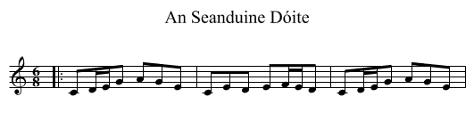 An Seanduine Dóite - staff notation