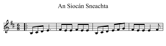 An Siocán Sneachta - staff notation