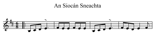 An Siocán Sneachta - staff notation