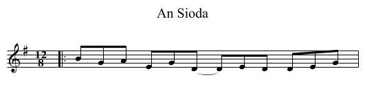 An Sioda - staff notation