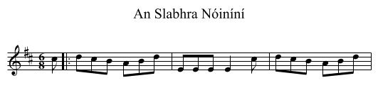 An Slabhra Nóiníní - staff notation