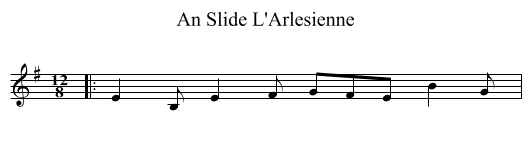 An Slide L'Arlesienne - staff notation