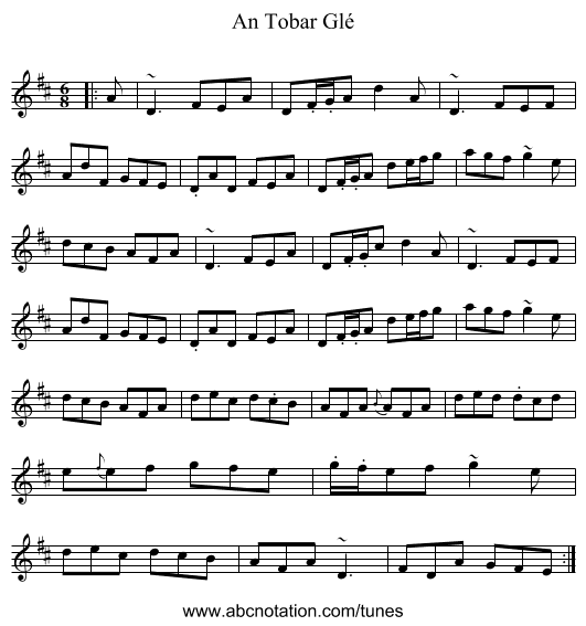 An Tobar Glé - staff notation