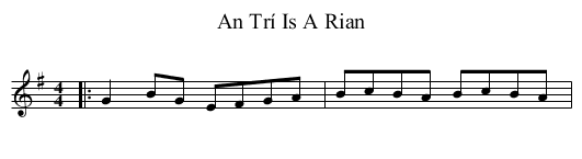 An Trí Is A Rian - staff notation