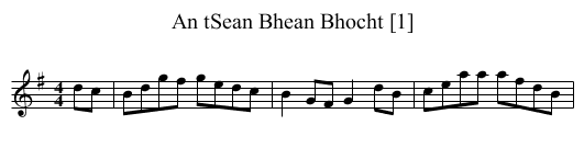 An tSean Bhean Bhocht [1] - staff notation