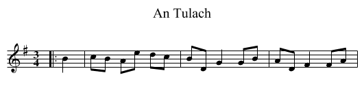 An Tulach - staff notation