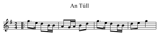 An Túll - staff notation