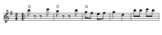 Ana Lugojana - staff notation