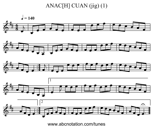 ANAC[H] CUAN (jig) (1) - staff notation