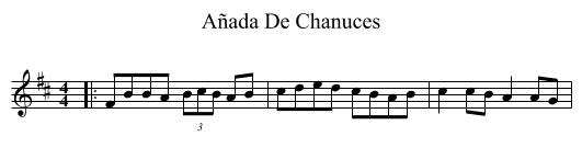 Añada De Chanuces - staff notation