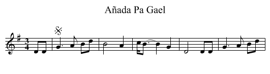 Añada Pa Gael - staff notation
