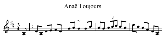 Anaë Toujours - staff notation