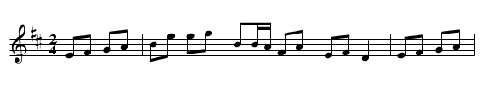 Anascaul #2 - staff notation