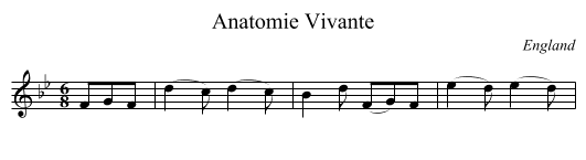 Anatomie Vivante - staff notation