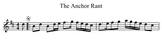 Anchor Rant, The  - staff notation