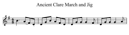 Ancient Clare March and Jig - staff notation
